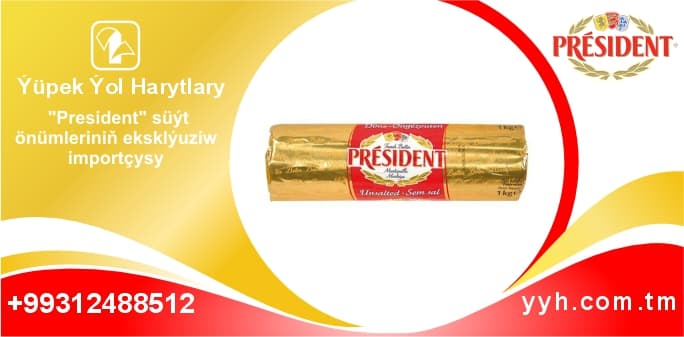 President butter 82%, 1000g, unsalted