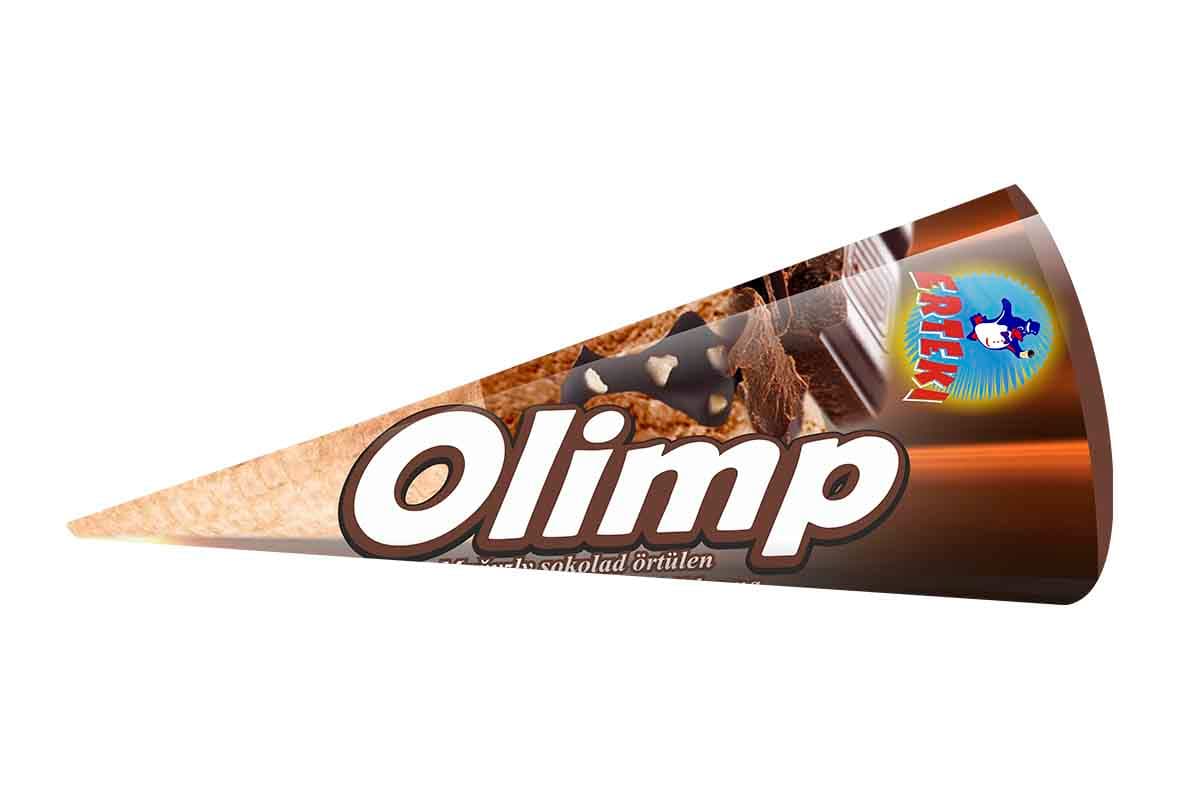 "Olimp" мороженое пломбир ванильное в вафельном рожке с орехами
