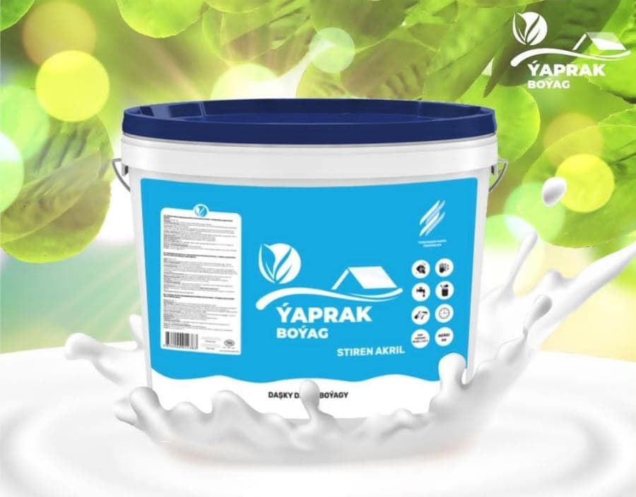Water-dispersion copolymer acrylic paint-styrene-acrylic paint for external walls "Yaprak"